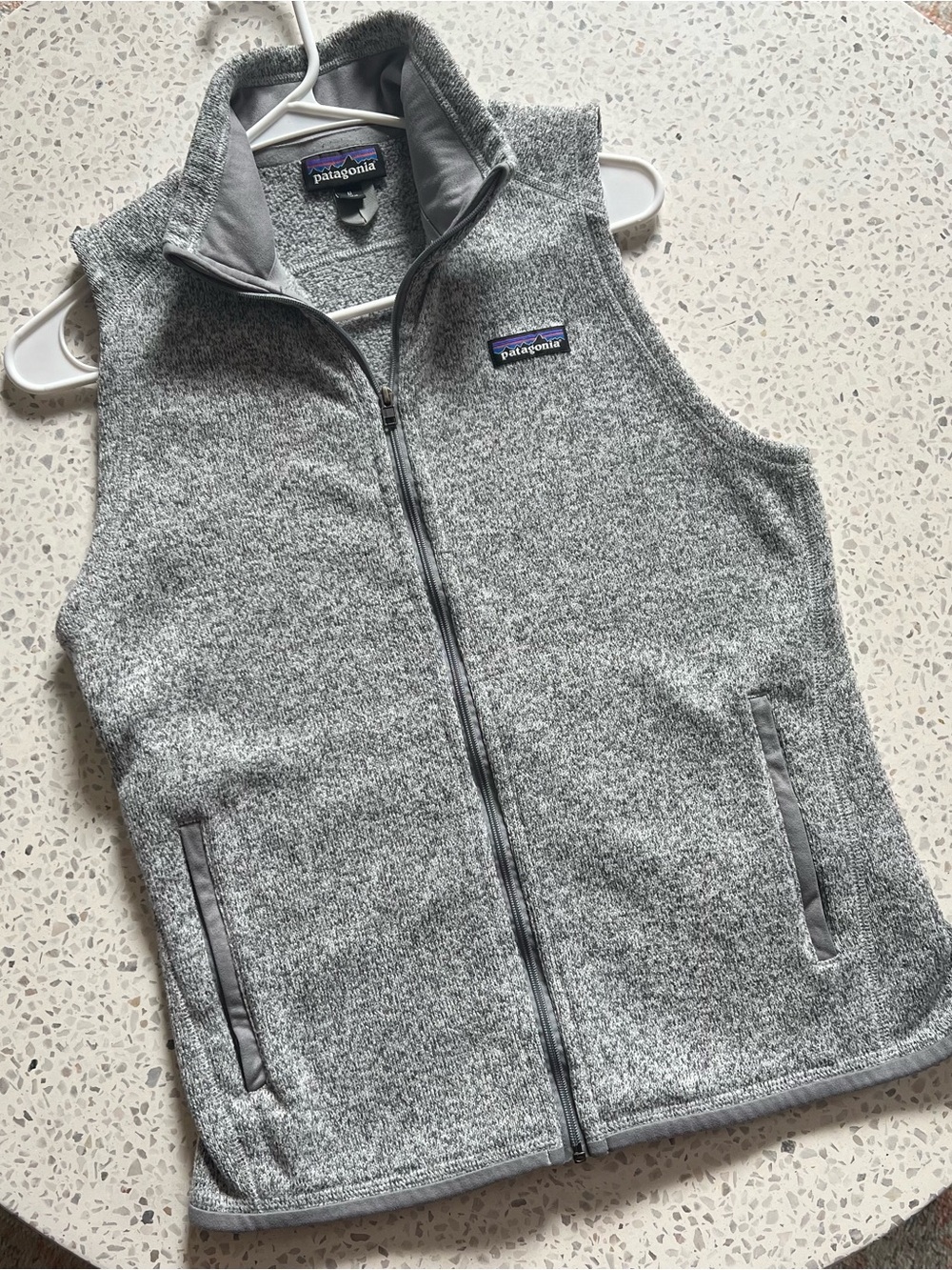 Patagonia Women Better Sweater Fleece Vest Full-Zip Medium Birch White - Picture 5 of 7